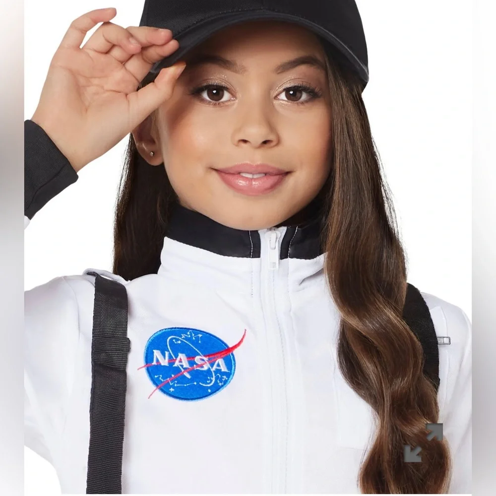Kids White Astronaut Costume with Hat